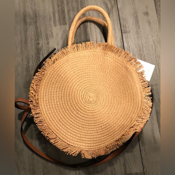 LC Lauren Conrad Handbags - Lauren Conrad Round Rattan Tan Crossbody/Purse